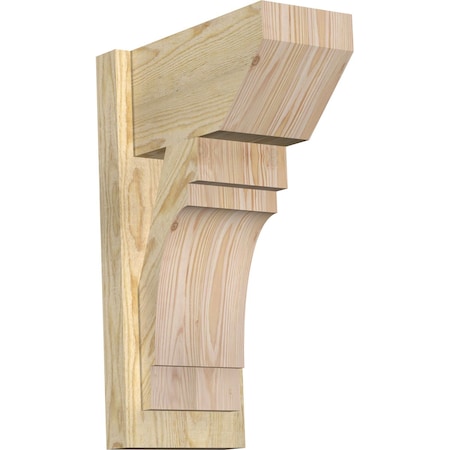 Ekena Millwork Merced Slat Rough Sawn Outlooker, Douglas Fir, 8"W x 14"D x 22"H OUT08X14X22MRC06RDF